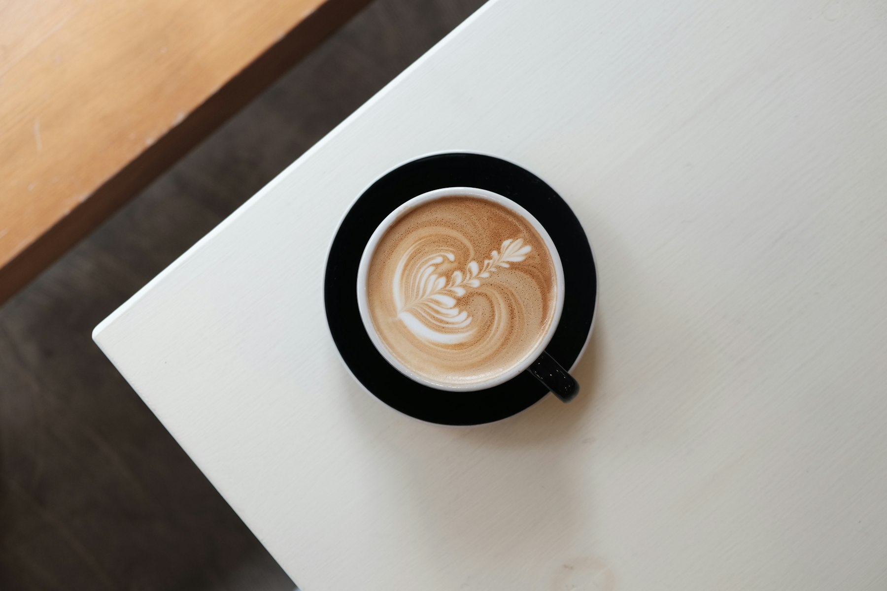 Tasse Zichorienkaffee von oben
